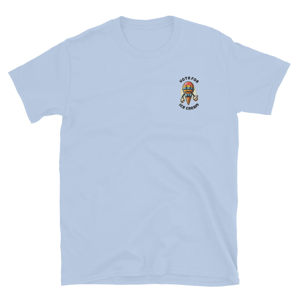 Vote For Ice Cream Embroidered TShirt - Light Blue Color - https://ascensionemporium.net
